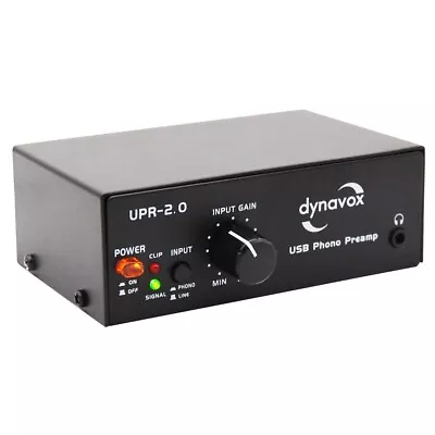 Kaufen Dynavox UPR-2.0 Phonovorverstärker Mit USB, Schwarz, Platten Digitalisieren • 64.99€