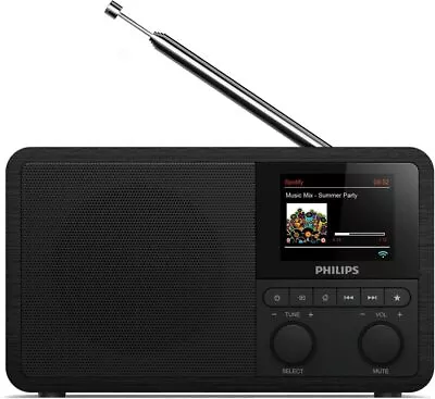 Kaufen Philips Audio Internetradio DAB+ PR802/12 Radiowecker DAB+ Bluetooth, Schwarz • 62.95€