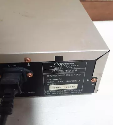 Kaufen PIONEER MJ-D7 MD Minidisc Player Recorder Deck Silber Nicht Getestet Aus Japan • 165.47€