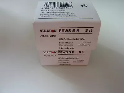 Kaufen Zwei Visaton FRWS 5 R Breitbandlautsprecher 8 Ohm Rund  • 10€