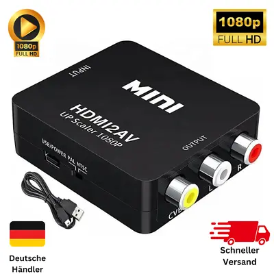 Kaufen HDMI Zu AV TV Adapter HDMI To AV Converter 3RCA Full HD 1080P 4K Audio Video ✔ • 8.99€