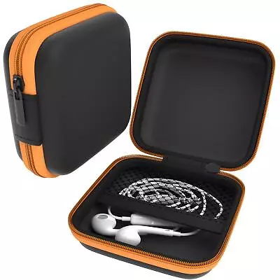 Kaufen Kopfhörer Tasche Case Schutzhülle Aufbewahrungstasche Netzfach Oval Eckig Orange • 6.99€