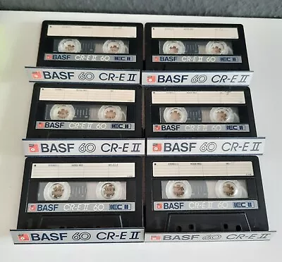 Kaufen ⭐️6x BASF CR-EII 60 Kassetten MC Audiokassetten Tape Typ 2 / Lose/ Geprüft • 8€