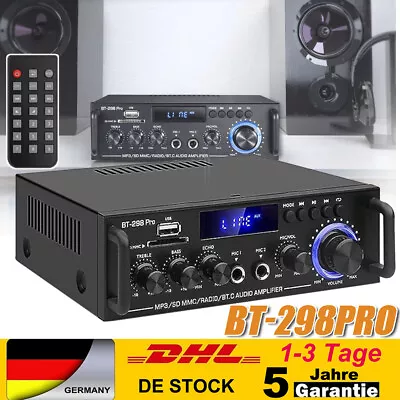 Kaufen 1200W Bluetooth Mini Verstärker HiFi Power Audio Stereo Bass AMP USB MP3 FM Auto • 33.99€