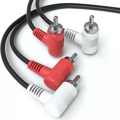 Kaufen Cinch Audio Kabel Winkel 2 Cinch Stecker Auf 2 Cinch Stecker RCA Stereo Kabel • 4.49€