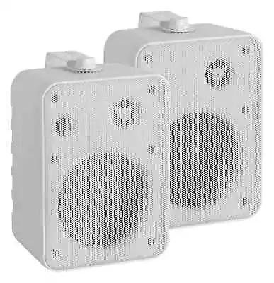 Kaufen B-Ware Lautsprecher Paar Monitor Hifi Box Wand Montage Bügel Weiß 10W 2-Wege • 28.20€