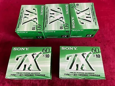 Kaufen MC Leeren Kassetten Sony ZX 60 Tape Audio Cassettes 50 Pieces NEW/NEU!! • 70€