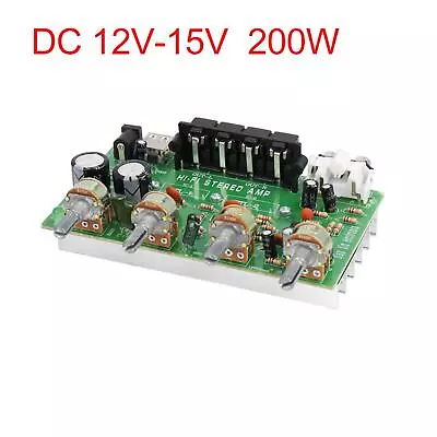 Kaufen Verstärker Platine Hi-Fi Audio Stereo Modul DC 12V-15V 200W Für Motorrad Auto • 17.39€