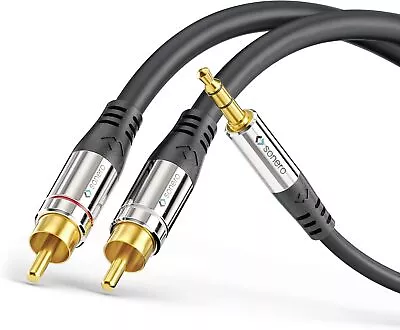 Kaufen Sonero Premium 12,5m Cinch-Kabel 2x Cinch Auf Klinke 3,5mm HiFi-Anlage NEU • 26.19€