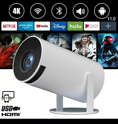 Kaufen 5G 4K Projektor HD LED Smart WiFi Bluetooth Android, IOS Heimkino HDMI USB • 58.10€