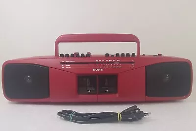 Kaufen Sony Cfs-w304s Stereo Radio Doppel Cassette Recorder 4 Neue Riemen Funktioniert  • 89€