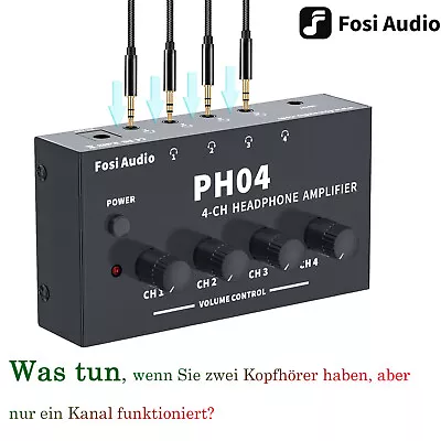 Kaufen Fosi Audio PH04 4 Kanal Kopfhörerverstärker Stereo Audio Verstärker Tragbarer • 26.69€