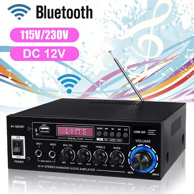 Kaufen HiFi 2.0 Kanal Leistungsverstärker Bluetooth Empfänger Mini Stereo Subwoofer Amp • 29.99€