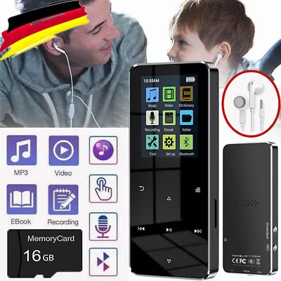Kaufen Bluetooth MP3 MP4 Player LCD Display HiFi-Sound-Player Bass Musik Spieler 16GB • 19.99€