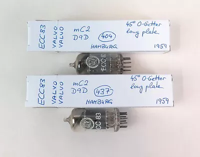 Kaufen 2x Valvo ECC83 Röhre / Same Code / Hamburg 1959 / Tube #MJ • 119.90€