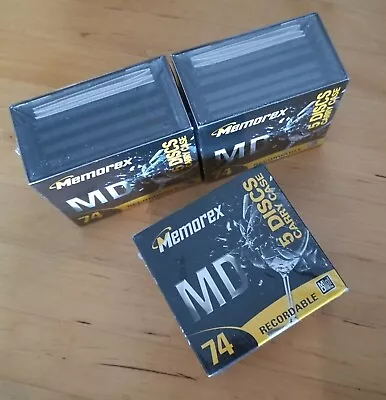 Kaufen 3x 5er-Pack MiniDiscs 74 Min Memorex Im Carry Case - Neu & OVP! (Mini Disc) • 59.90€
