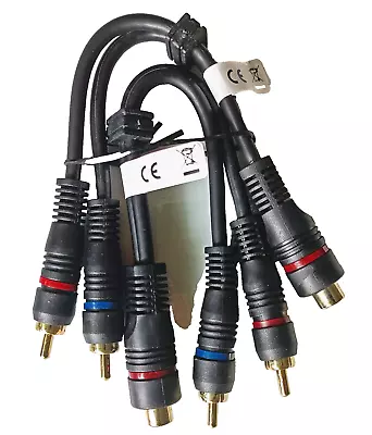 Kaufen 2 Stück RCA Cinch Y-Kabel Subwoofer Y Adapter Verteiler Chinch CAR Hifi BLACK ⚫️ • 5.96€