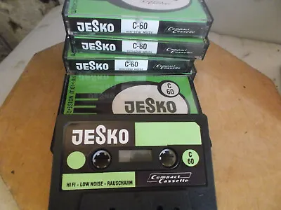 Kaufen 5x JESKO HiFI Musikcassetten C60 Unbespielt Cassettenplayer Auto + Home (FG66) • 19.99€