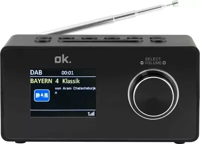 Kaufen OK. OCR 430-B Radiowecker, FM, DAB+, Bluetooth, Schwarz • 25€