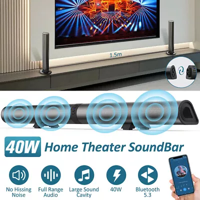 Kaufen Soundbar Für TV Wireless 360°-Stereoklang 40W Bluetooth 5.3 Heimkino AUX USB NEU • 63.99€