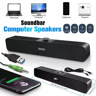 Kaufen USB PC Lautsprecher Stereo Bass Speaker Multimedia Boxen Für Computer Laptop • 17.99€