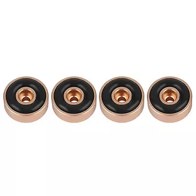 Kaufen 4tlg Set Lautsprecher Füße Basis Isolation Verstärker Kegel Standfüße Alu Gold • 4.38€