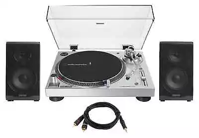 Kaufen Tolles Audio-Technica AT-LP120XUSB SV Plattenspieler Set + Desktop-Lautsprechern • 437€