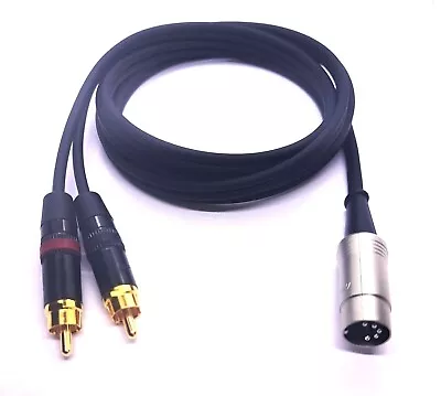 Kaufen Audiokabel Adapterkabel DIN 5 Pol. Diodenstecker - 2 X RCA Cinch Vers. Längen • 12.55€
