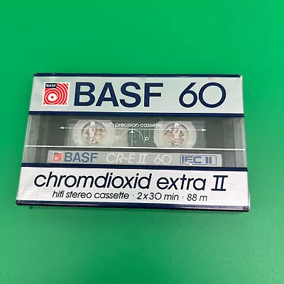 Kaufen BASF Chromdioxid Extra II CR-S II 60 Cassette Tapes 1985 + OVP + SEALED + • 8.99€