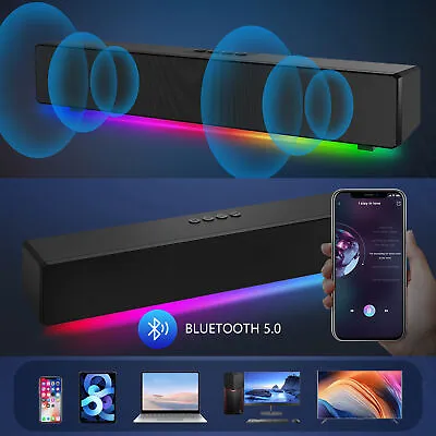 Kaufen Soundbar Wireless Bluetooth Subwoofer Lautsprechersystem Surround TV Heimkino BT • 21.49€