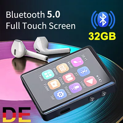 Kaufen 2.4'' Bluetooth MP3 Player MP4 Musik Spieler Tragbarer Media FM Radio Audio 32GB • 35.98€