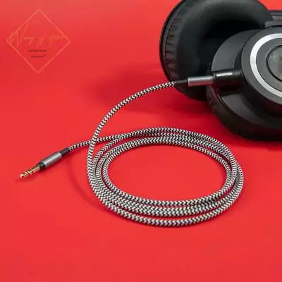 Kaufen Black White Audio Cable For Audio Technica ATH M50x M40x M70x M60X Headphone • 14.70€