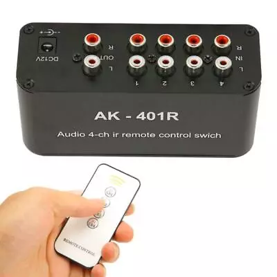Kaufen 4-Wege-Audio-Umschalter 4 In 4 Out Stereo-Wahlschalter Für Heimkino-HiFi-Sound • 26.66€