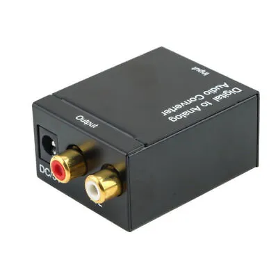 Kaufen Digital Optischer Toslink SPDIF Coax Zu Analog RCA Audio Converter Adapter 9969 • 8.58€