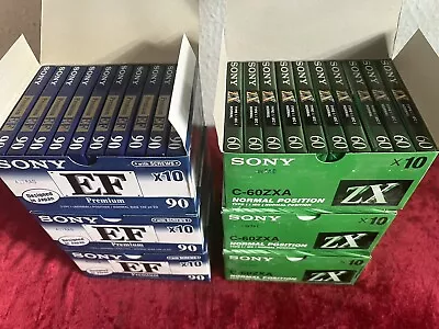 Kaufen MC Leeren Kassetten Sony EF- ZX 90-60 Tape Audio Cassettes 60 Pieces NEW/NEU!! • 110€