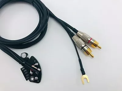 Kaufen Kabel RCA Plattenspieler Für Technics Sl 1210 MK2 Verlötet Auf PCB Black 125 CM • 25.50€