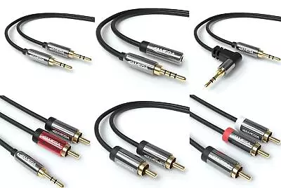 Kaufen Audiokabel Aux Kabel Verlängerung 3,5mm Klinke Cinch RCA Stereo Audio Subwoofer • 6.99€