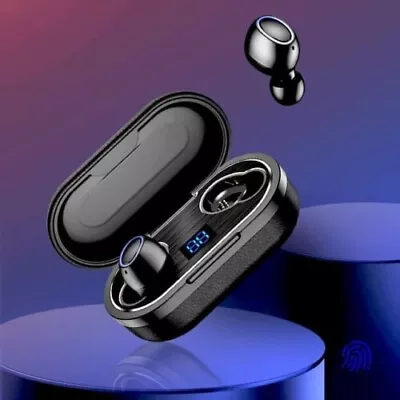 Kaufen Bluetooth 5,1 In-Ear Kopfhörer Schwarz Kabellos Headset Wireless Sport Ohrhörer • 21.99€