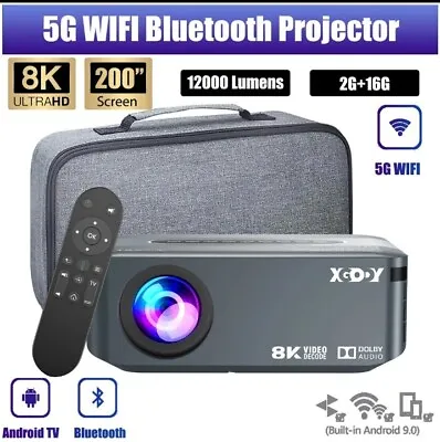 Kaufen 8K UHD Projektor Smart 5G WiFi Bluetooth 4K Android Beamer Heimkino Film UK • 200.46€