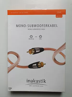 Kaufen Inakustik Star II Mono Subwooferkabel RCA Cinch 2m In OVP • 10€