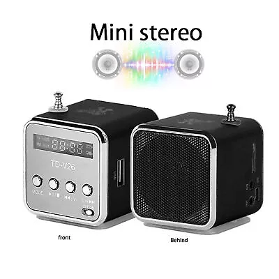 Kaufen Silber TD-V26 Tragbare Mikrokarte SD-TF-USB Mini Stereo Subwoofer Musik Spielen • 12.94€