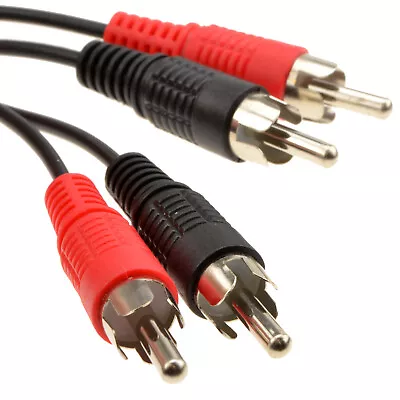 Kaufen 5m 2 X Phono Stecker Stereo Audio Kabel Rot/Weiß Für Hifi TV Soundbar • 5.05€