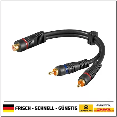 Kaufen Cinch Y-Adapter Länge 20cm Cinch-Buchse > 2x Cinch-Stecker (Audio Links/rechts) • 4.99€