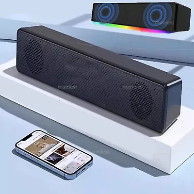 Kaufen 40W Bluetooth 5.1 Soundbar Subwoofer TV Sound System Heimkino Lautsprecher DHL • 21.49€