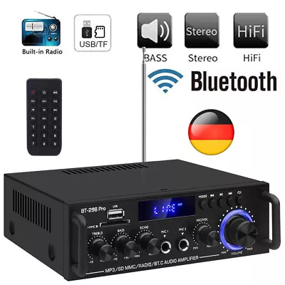 Kaufen 1200W Bluetooth Mini Verstärker HiFi Power Audio Stereo Bass AMP USB FM Auto DE • 34.98€