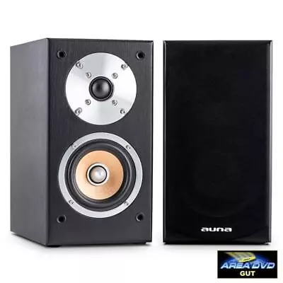 Kaufen 2 - Wege Regallautsprecher Hifi Heimkino Lautsprecher Boxen Paar Schwarz 50w Rms • 73.99€