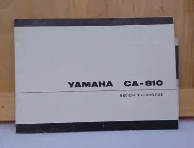 Kaufen Yamaha CA-810 Bedienungsanleitung Owner's Manual • 15€