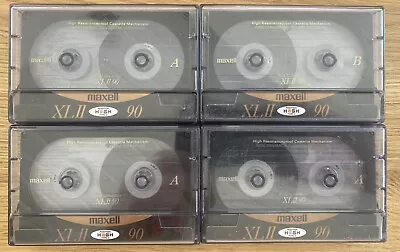 Kaufen 4x Cassette Maxell XLII Hi Chrome Position C90 Bespielbar Audio Musik Sammler • 14.90€