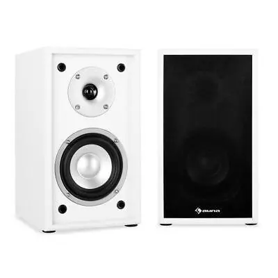 Kaufen Paar 2-wege Regallautsprecher Hifi Heimkino Lautsprecher Boxen Set 35w Rms Weiß • 51.99€