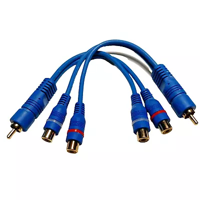 Kaufen 2Stück RCA Cinch Splitter Y Adapter Verteiler Kabel Stecker 2 Buchse Chinch HiFi • 6.65€